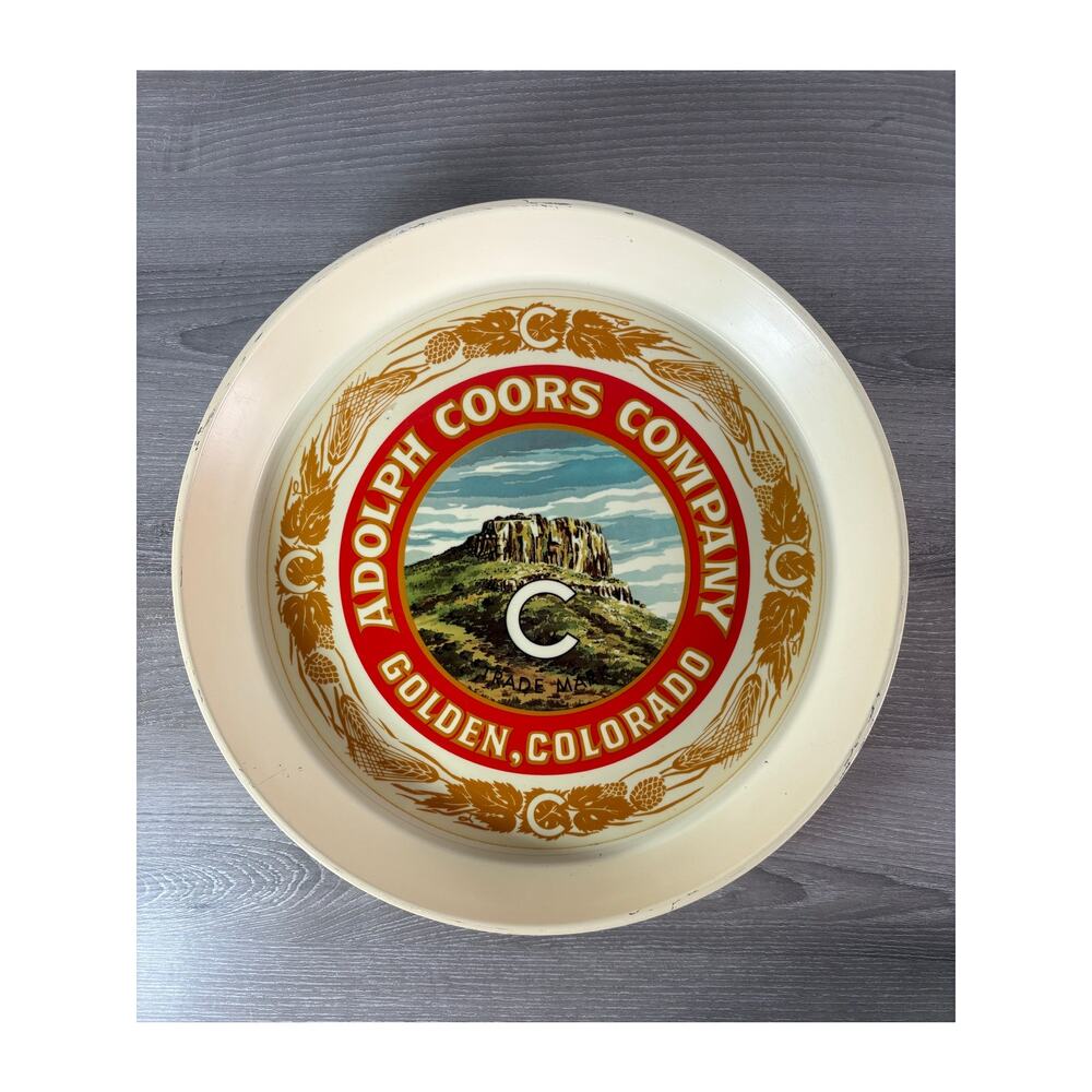 Vintage Adolph Coors Company Golden Colorado Plastic Serving Tray- EUC